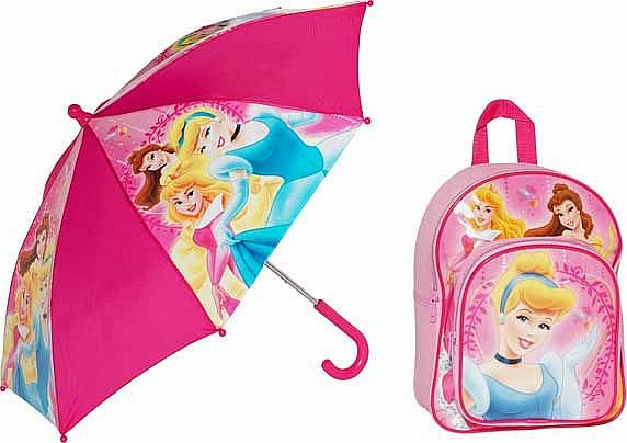 Disney Princess Backpack and Umbrella - 3  years