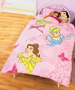 Disney Princess Cuddle Buddy Duvet Cover Set - Pink