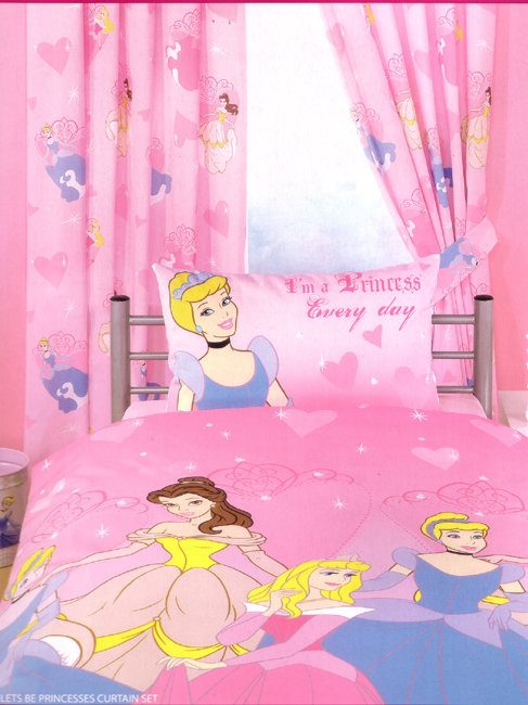 Disney Princess Curtains `ets Be Princesses`Design 54 drop - SPECIAL LOW PRICE