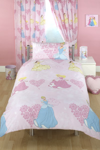 disney Princess Duvet Cover and 66 inch x 54 inch Curtains