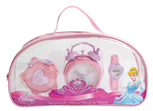 Princess LCD Watch and Alarm Clock Gift Set