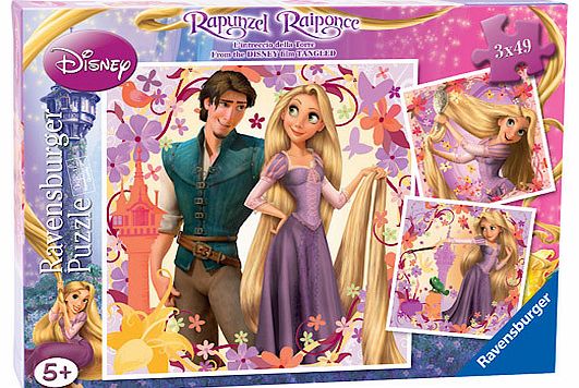 Disney Princess Rapunzel Ravensburger Rapunzel 3 x 49 Piece Puzzles