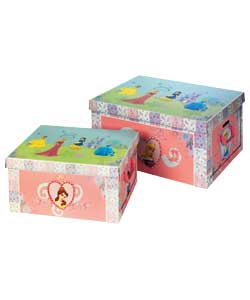 Disney Princess Set of 2 Storage Boxes