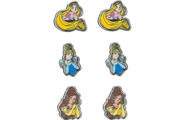 Disney Princess Stud Earrings - Set of 3