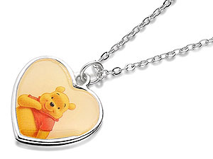 DISNEY Silver Plated Winnie The Pooh Pendant And