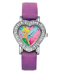 Tinkerbell Girls Heart Shaped Watch