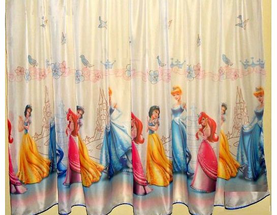 Disney voile net curtain/panel PRINCESSES -width 150cm/59`` x drop 160cm(63``) ready made