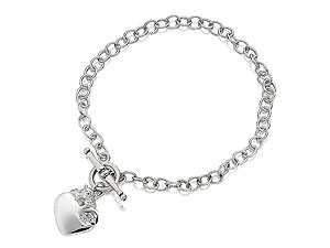 Winnie the Pooh Silver Diamond-Set Heart