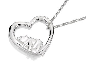 disney Winnie the Pooh Snoozing Silver Heart