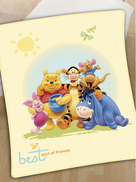 Disney Winnie the Pooh Winnie the Pooh Best Friends Large Fleece Blanket