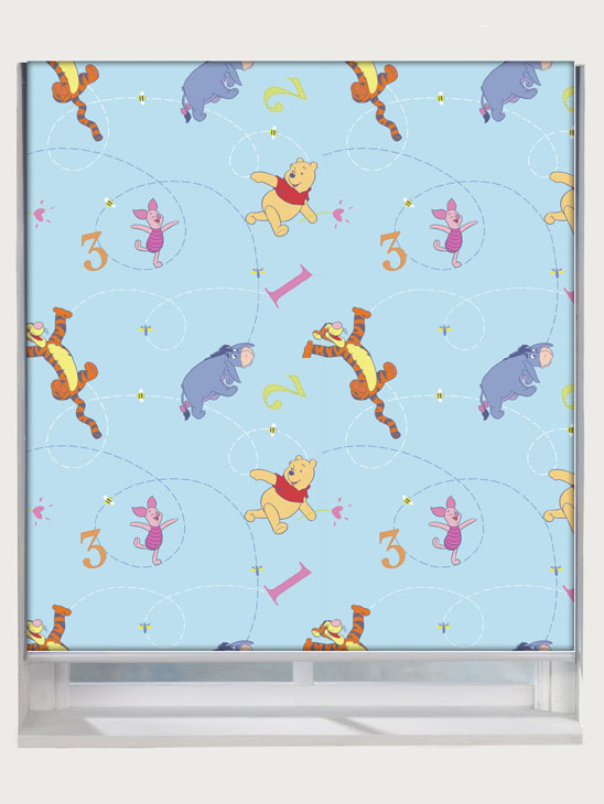 Winnie The Pooh Blackout Roller Blind 123 Design - GREAT LOW PRICE