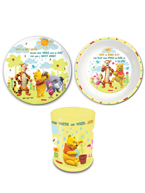 Disney Winnie the Pooh Winnie the Pooh Tumbler, Bowl and Plate Set