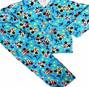 Disney Winter Disney Mickey Mouse Boys Pyjamas Warm Wincey Pyjama Set (18-24 Months)