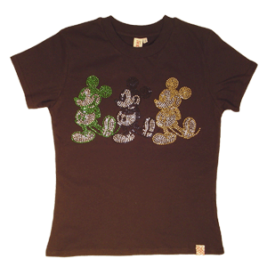 Disneys Ink and Paint Ink and Paint Kicking Mickey Diamonte Tee