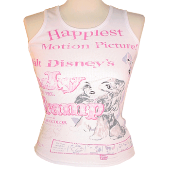 Disneys Ink and Paint Lady and The Tramp Vest Top
