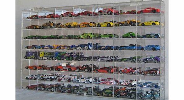 Display Gifts Die-Cast Model Car 1:64 Scale Display Case - Holds 56 Cars