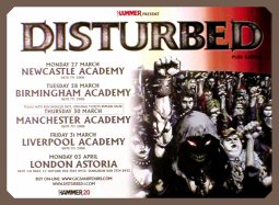 DISTURBED UK Tour 2006 Music Poster