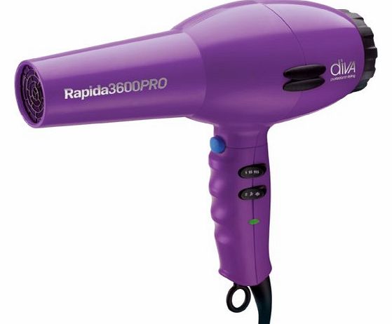 Diva Professional Styling Rapida 3600 Purple Hairdryer