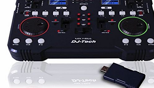 DJ-TECH Mix Free 2.4GHZ Wireless Mixer USB DJ Music MP3 Mixing Controller PC amp; Mac Professional, DJ, Disco Party,