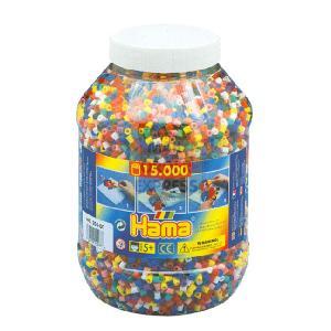 DKL Hama Beads 15000 Solid Mix in Jar Midi Beads