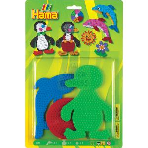 Hama Beads Dolphin Penguin and Round Peg boards