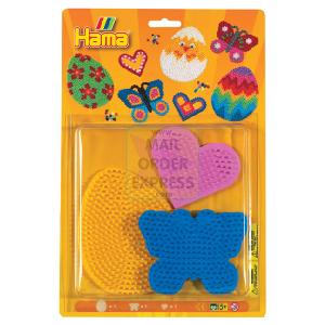 Hama Midi Beads Egg Butterfly and Heart Pegboard