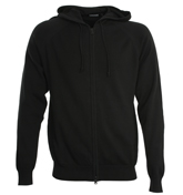 DKNY Black Full Zip Hooded Sweater