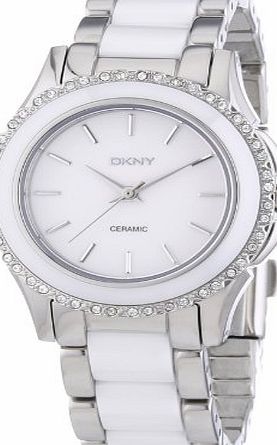 DKNY (DNKY5) Womens Quartz Watch with White Dial Analogue Display and White Stainless Steel Bracelet NY8818
