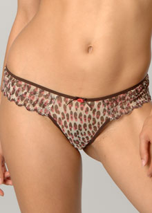 Jazz Embroidered Mesh french thong