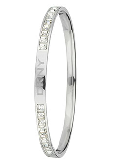 DKNY Circles Steel and Cubic Zirconia Bangle