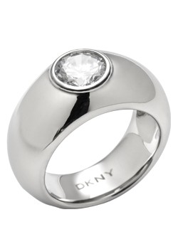 DKNY Jewellery DKNY Ladies Steel Crystal Dome Ring NJ1533040505