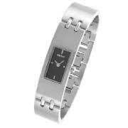 DKNY Ladies Black Dial Satin Bracelet Watch