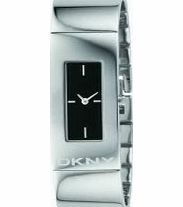 DKNY Ladies Black Silver Watch