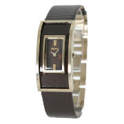 LADIES BROWN SOLID BANGLE WATCH