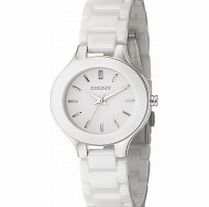 DKNY Ladies Ceramics White Watch