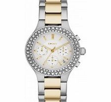 DKNY Ladies Chambers Gold Steel Watch
