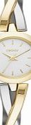DKNY Ladies Crosswalk Gold Silver Watch
