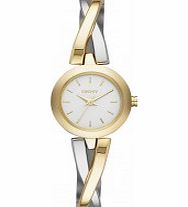 DKNY Ladies Crosswalk Two Tone Watch
