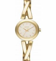 DKNY Ladies Crosswalk White Gold Watch