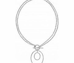 DKNY Ladies Glitz Detail Steel Necklace