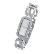 DKNY Ladies Silver Dial Open Link Bracelet Watch