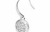 DKNY Ladies Sparkle Silver Tone Clear Pave Drop