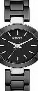 DKNY Ladies Stanhope Black Ceramic Watch