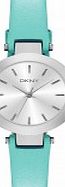 DKNY Ladies Stanhope Green Leather Strap Watch