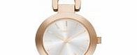 DKNY Ladies Stanhope Silver Rose Gold Watch