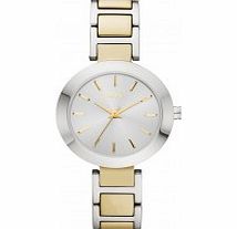 DKNY Ladies Stanhope Two Tone Steel Bracelet Watch