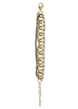 DKNY Ladies Steel and Gold Plated Entwined