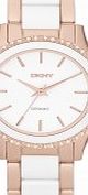 DKNY Ladies Westside Ceramic White Rose Gold Watch