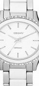DKNY Ladies Westside Ceramic White Silver Watch