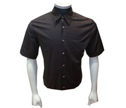 Short sleeved cotton chintz shirt